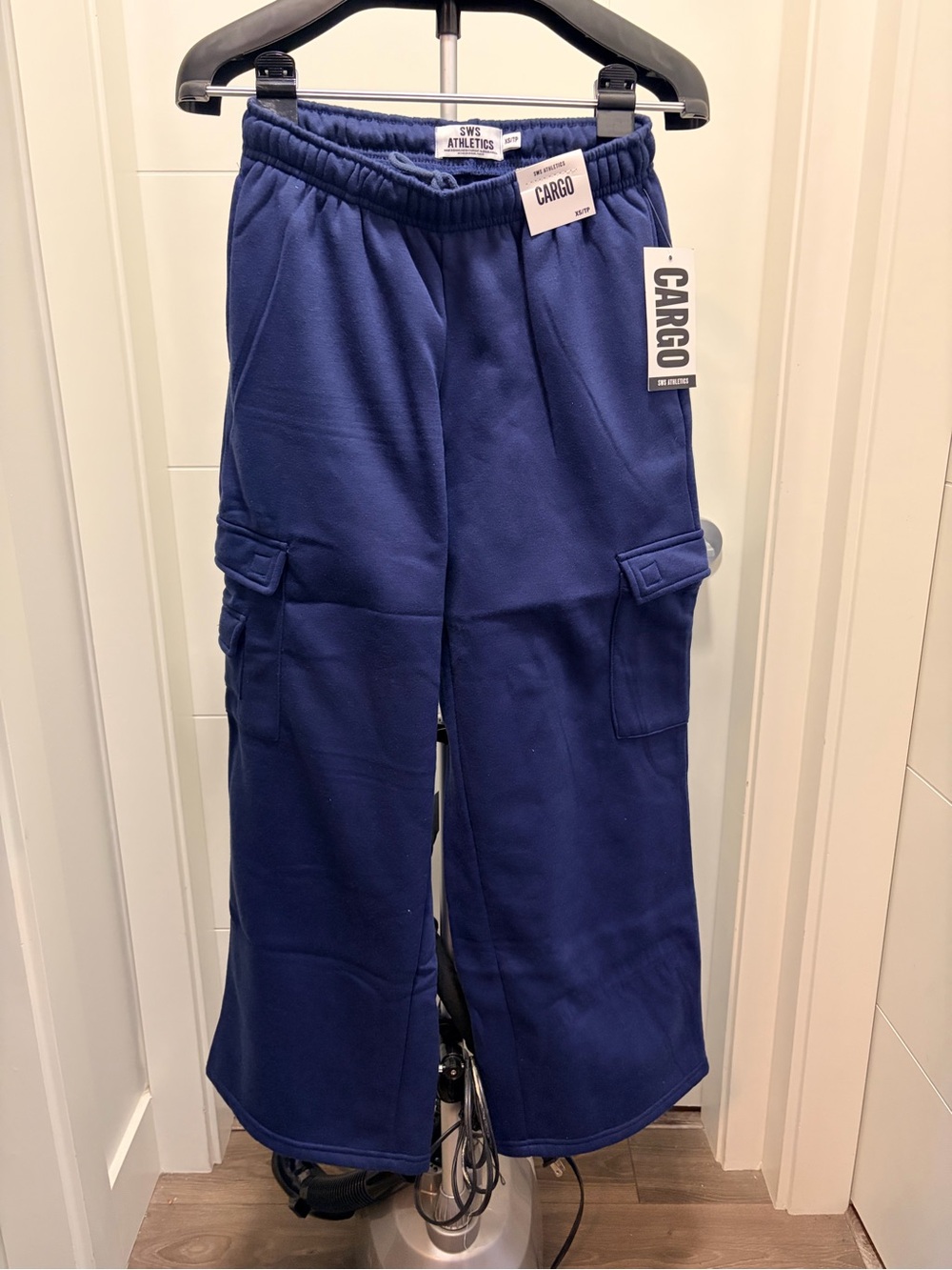 Straight Leg Oversized Cargo Pants - Deep Navy Blue